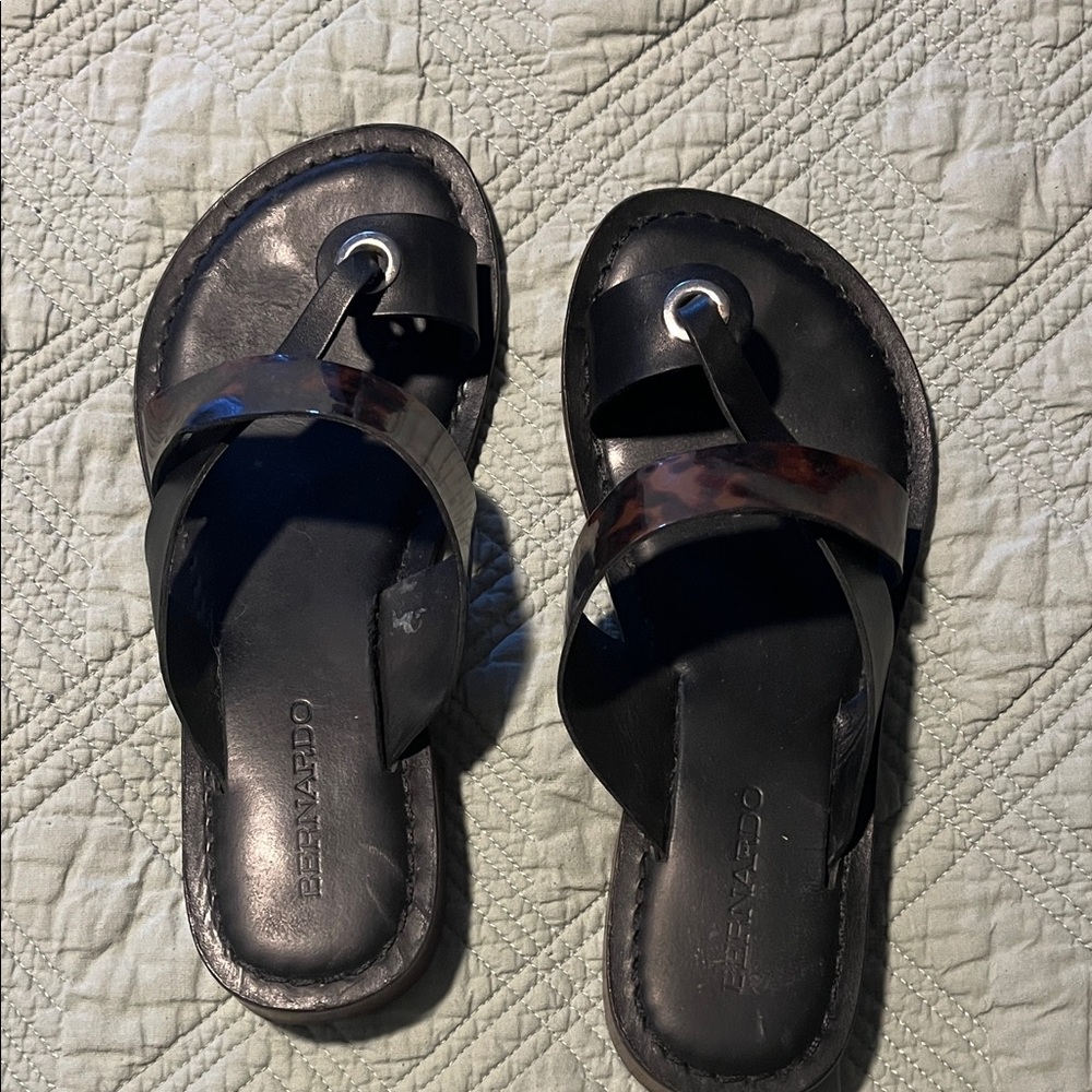 Bernardo Black and Brown Women's Sandals
